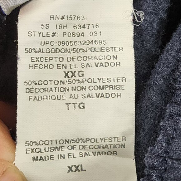 Mens Navy Blue Champion Authentic Fleece Jogger Elastic Waistband Size 2XL - Picture 7 of 13